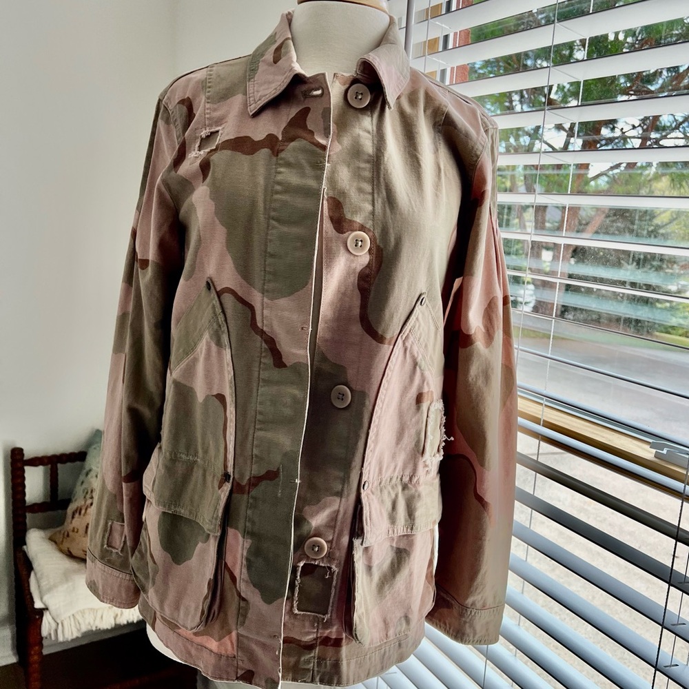 NWT Pink Camo Anthro jacket. Size S - never worn